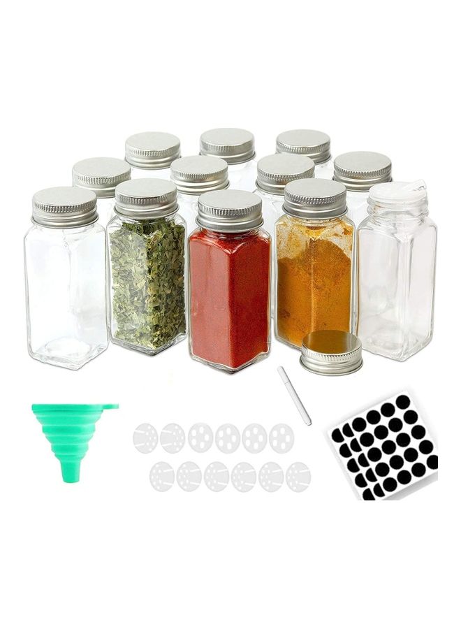 12-Piece Glass Spice Jars Multicolour - v1629095259/N50125499A_1