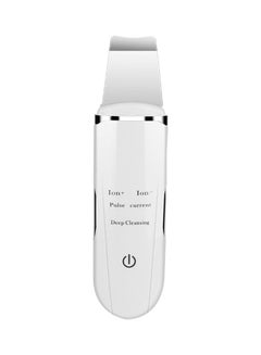 Ultrasonic Shovel Facial Skin Scrubber with 3-Modes White