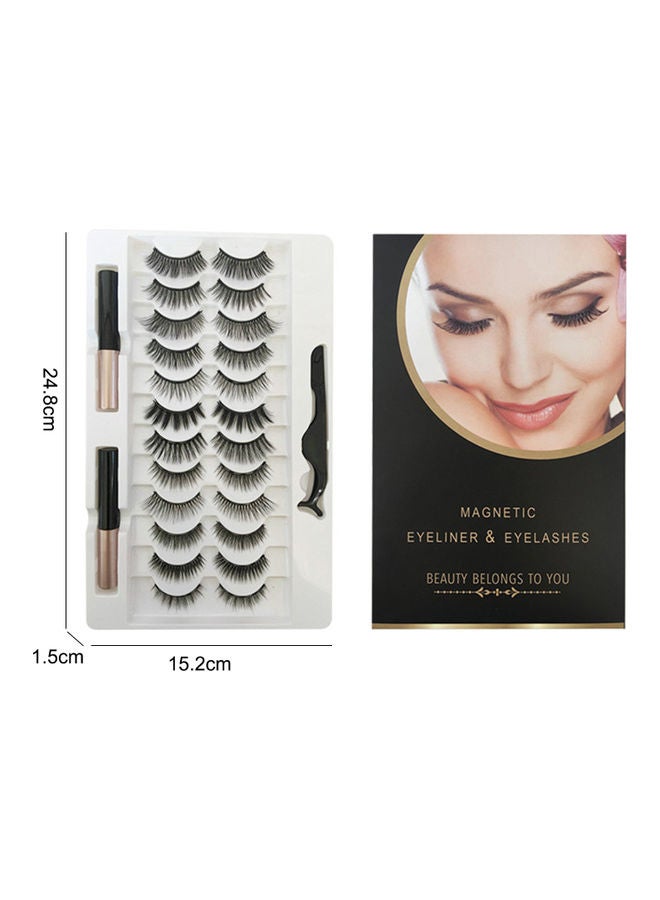Generic Pair Of 12 Magnetic Eyelashes Black  - Image 3