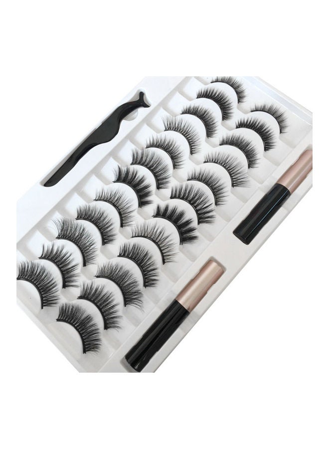 Generic Pair Of 12 Magnetic Eyelashes Black  - Image 5
