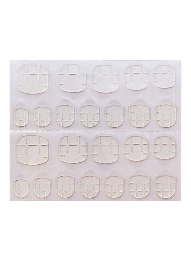 50-Sheets Double-Side Nail Glue Stickers Clear - Image 1