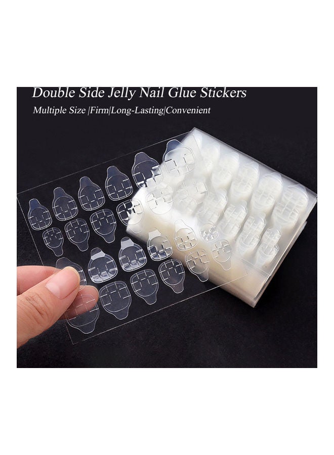 50-Sheets Double-Side Nail Glue Stickers Clear - Image 3