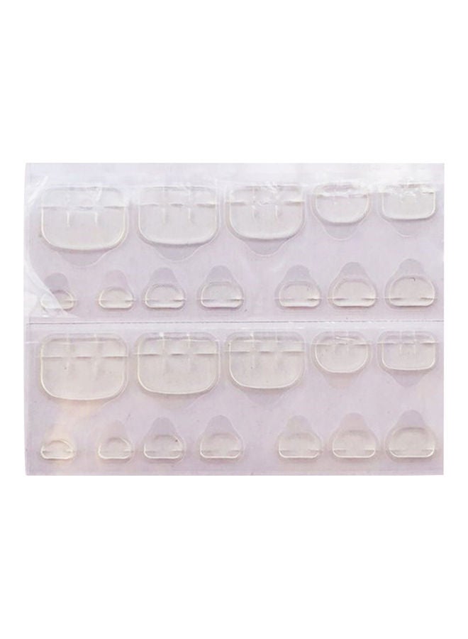 مجموعة ملصقات أظافر لاصقة بوجهين مكونة من 50 ورقة شفاف - Image 1