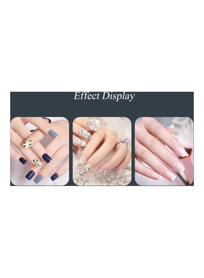 مجموعة ملصقات أظافر لاصقة بوجهين مكونة من 50 ورقة شفاف - Image 2