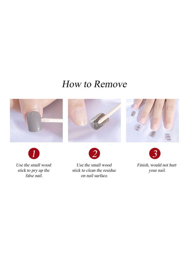 50-Sheets Double-Side Nail Glue Stickers Clear - Image 4