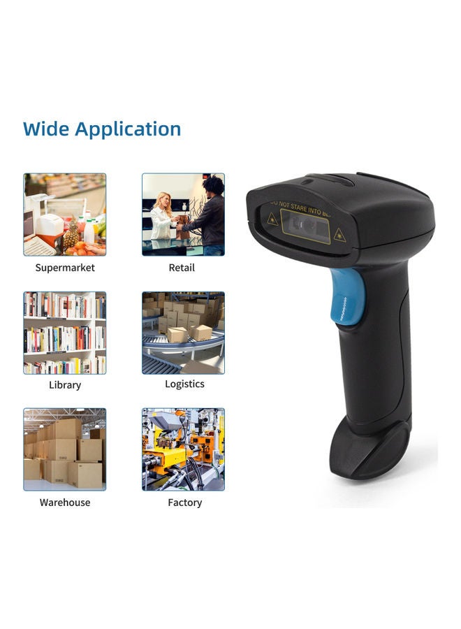 Generic 1D 2D Handheld Barcode Scanner Black  - Image 5