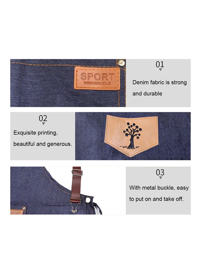 مئزر صالون تصفيف الشعر. أزرق. - Image 2