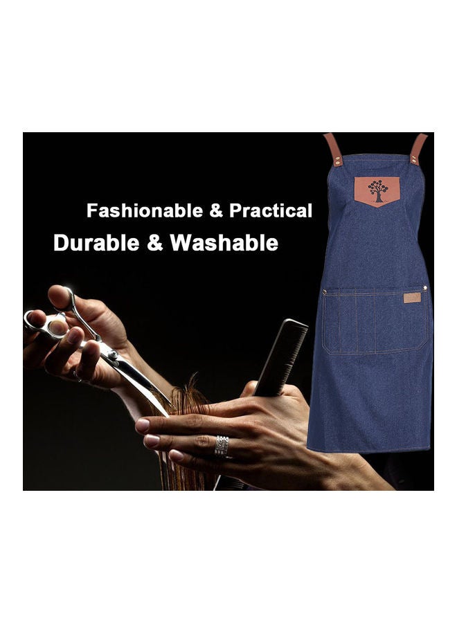 مئزر صالون تصفيف الشعر. أزرق. - Image 4