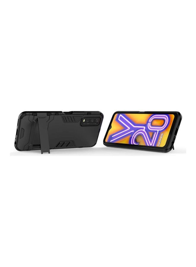 Generic - Protective Case With Stand For Vivo Y20 Black - Image 1