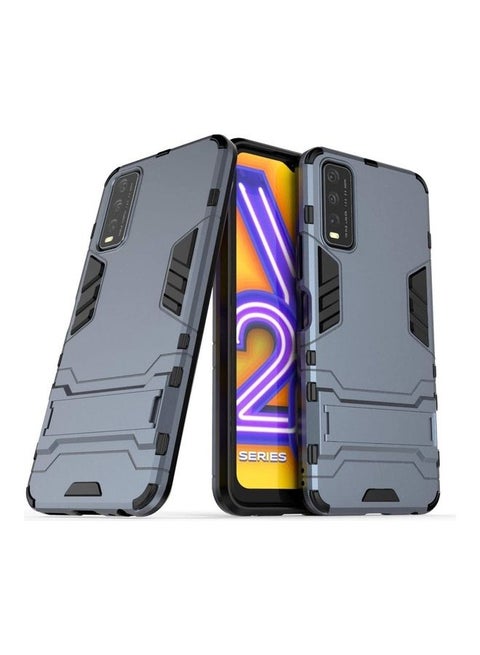 Protective Shockproof Case With Stand For Vivo Y20 Blue
