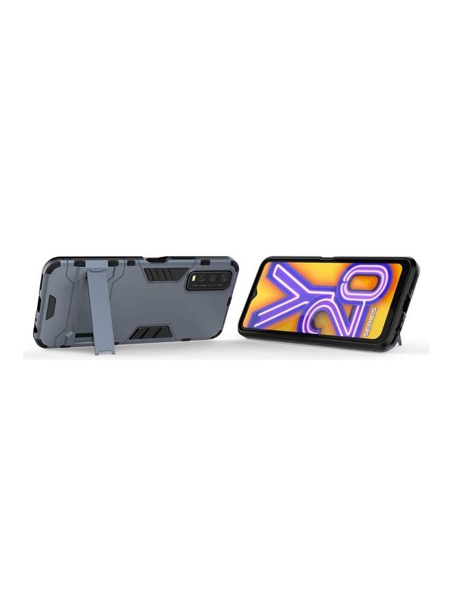 Generic - Protective Shockproof Case With Stand For Vivo Y20 Blue - Image 1