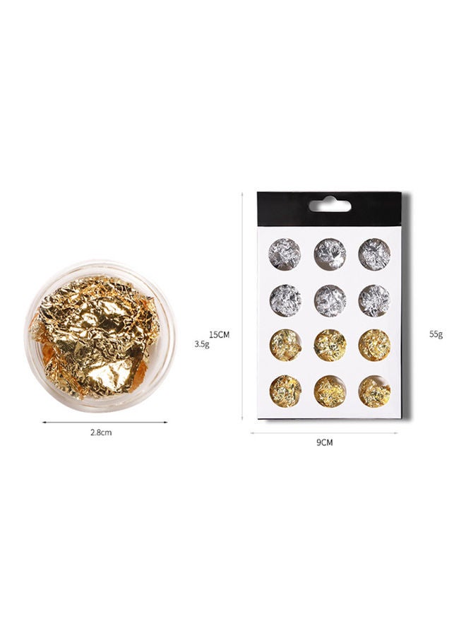 12 عُلبة من رقائق تزيين الأظافر متعدد الألوان - Image 4