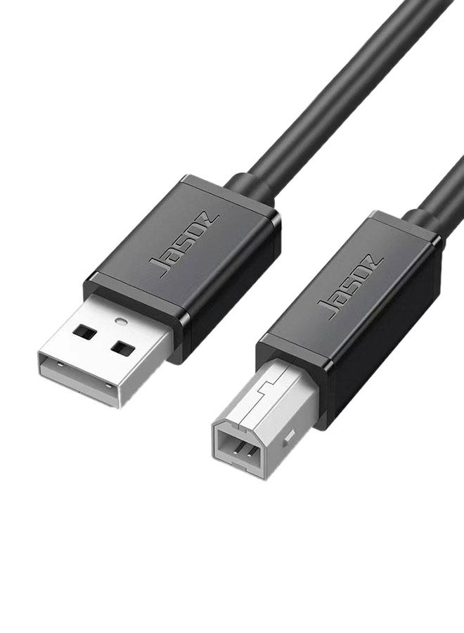 كابل طابعة بمنفذ USB 2.0 لون أسود