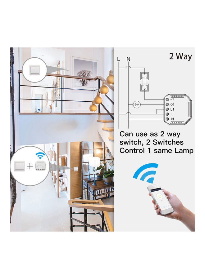 Generic - Wifi Intelligent Light Switch Module White - Image 1