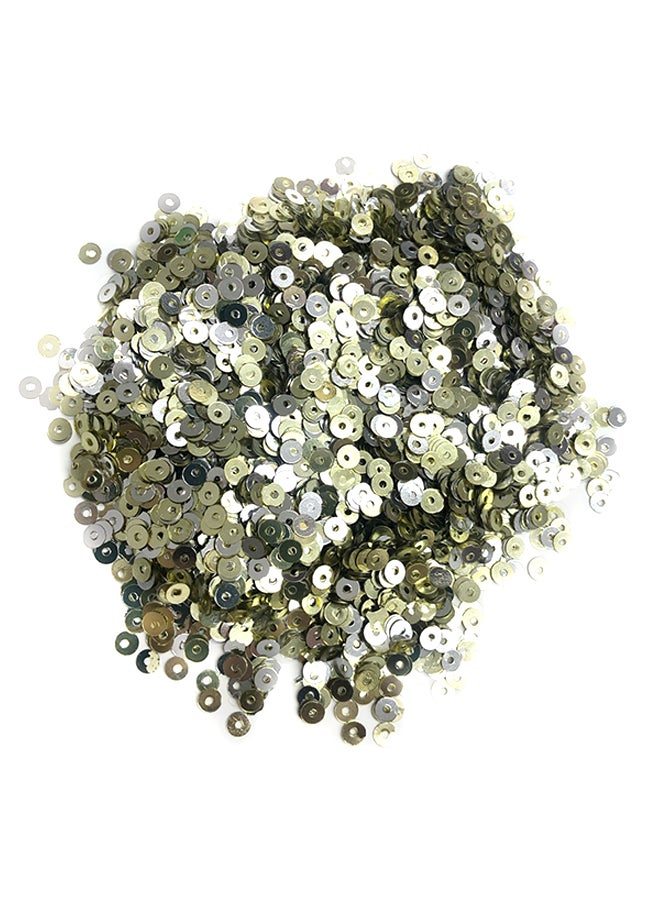 ترتر دائري فضفاض ومسطح ذهبي/فضي - Image 1