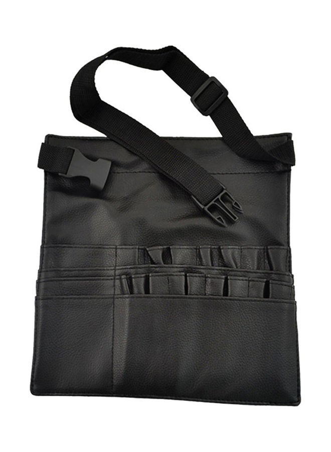 Multi Pockets Make-Up Tool Waist Pouch with Adjustable Belt Black - Image 1