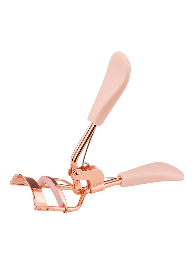 Generic 3-Piece Mini Eyelash Curler Kit with Silicone Replacement Pad Rose Gold/Pink - Image 2