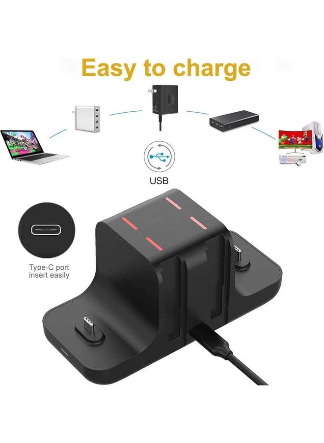 AMJ - 6-In-1 Charging Station For Nintendo Switch Joy-Con Controllers - Wireless - Image 1