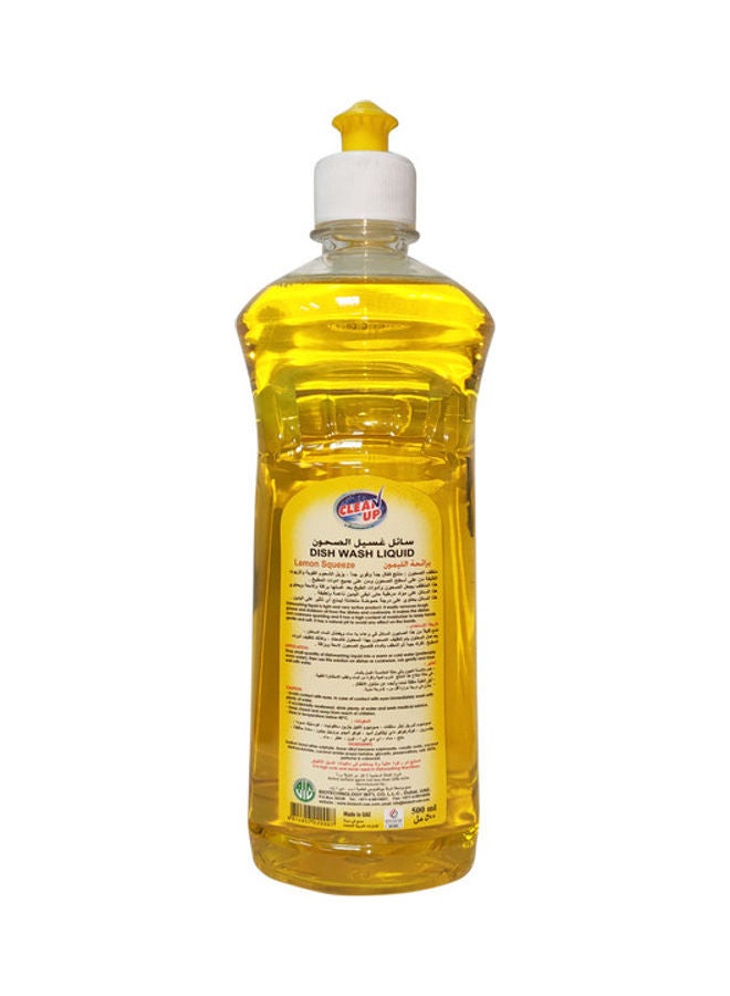CLEAN UP Pack of 6 Lemon Dishwash Yellow 6 x 500ml - Image 3