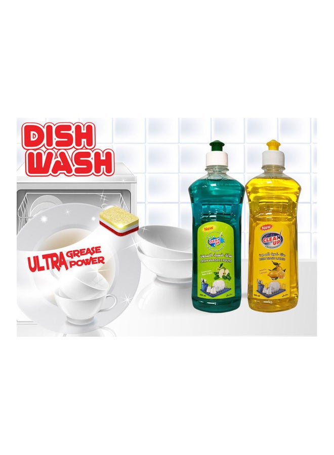 CLEAN UP Pack of 6 Lemon Dishwash Yellow 6 x 500ml - Image 4