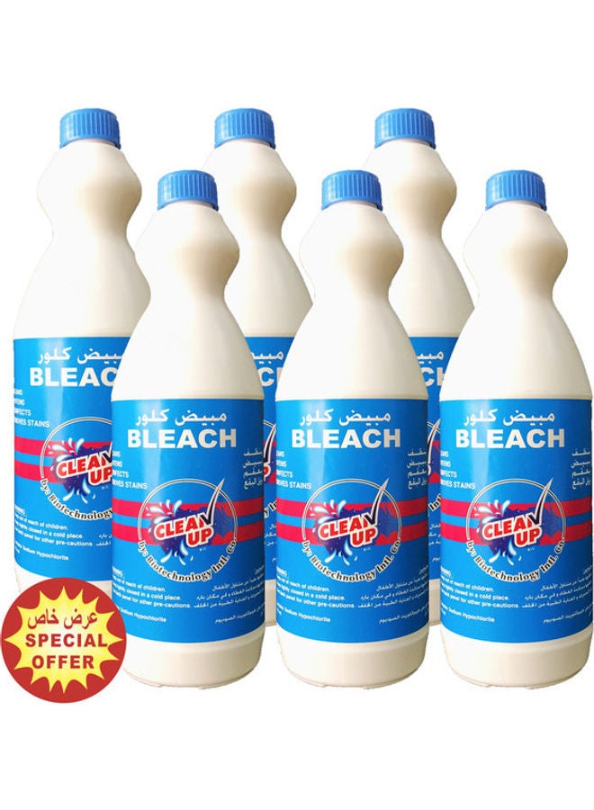 CLEAN UP Pack of 6 Bleach White 6 x 970ml - Image 1