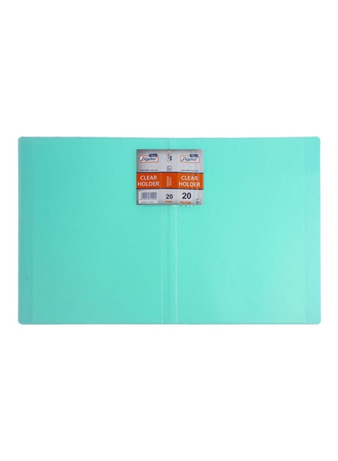Display Book- 20 Pockets- A4 Neon Blue