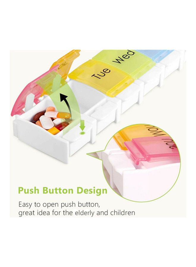 Generic Weekly Medicine Organizer Multicolor  - Image 2