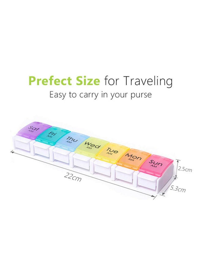Generic Weekly Medicine Organizer Multicolor  - Image 3