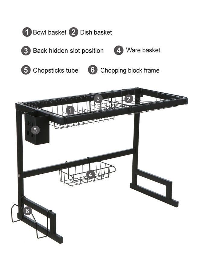 Over Sink Dish Drying Rack Black  - Image 5