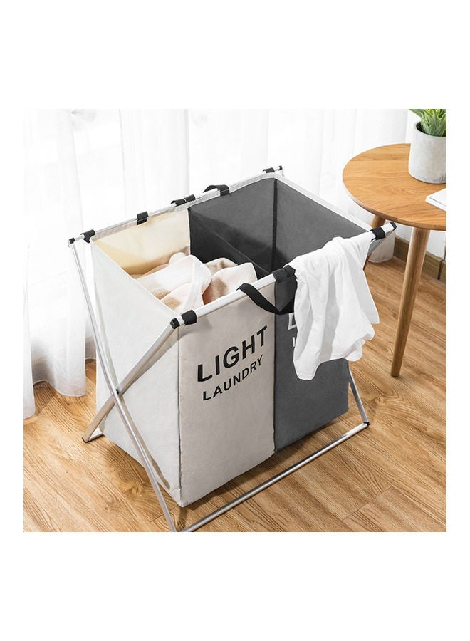 Generic Dirty Clothes Storage Basket White/Grey  - Image 5