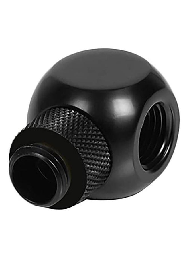 3- Way Rotary Metallic Cube Tee 2.4x3.8cm Black