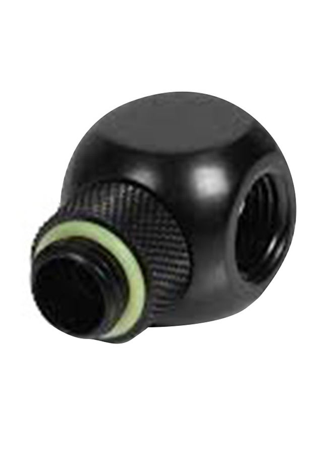 3- Way Rotary Metallic Cube Tee 2.4x3.8cm Black