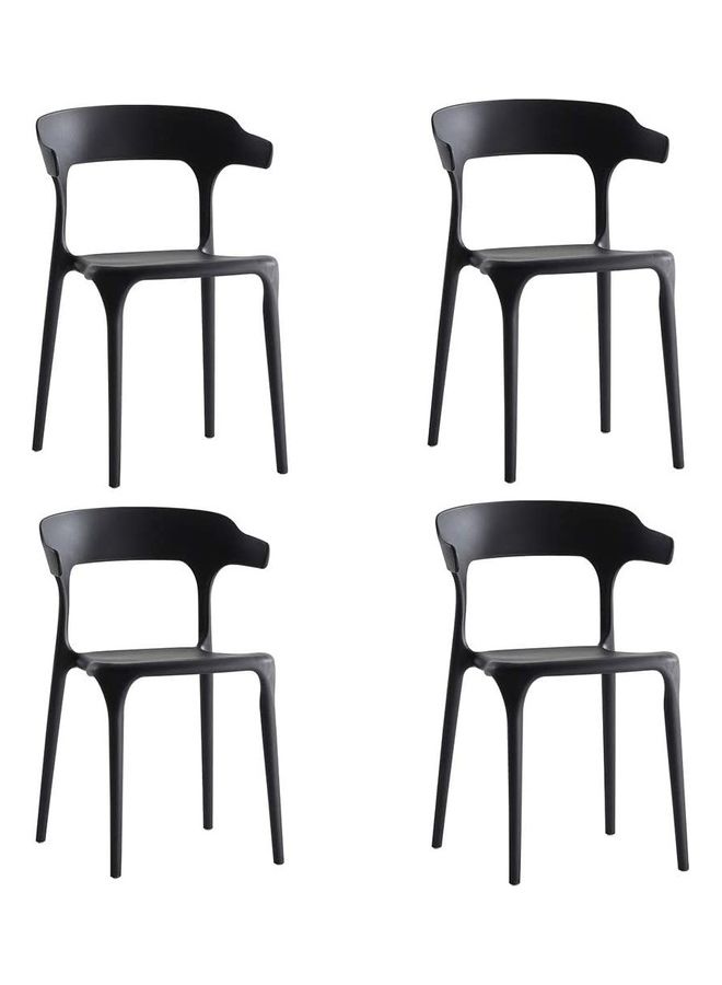 Mahmayi 4-Piece Modern Dining Chairs Set Black - Image 1