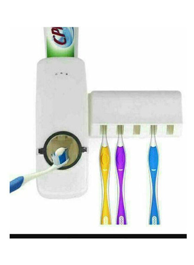 Toothpaste Dispenser & Brush Holder Multicolour 14*10*7cm - Image 1