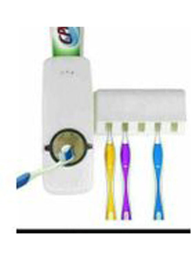 Toothpaste Dispenser & Brush Holder Multicolour 14*10*7cm - Image 4
