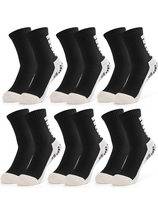 Generic - 6 Pairs Men's Anti Slip Football Socks 22 x 9 x 20cm - Image 1