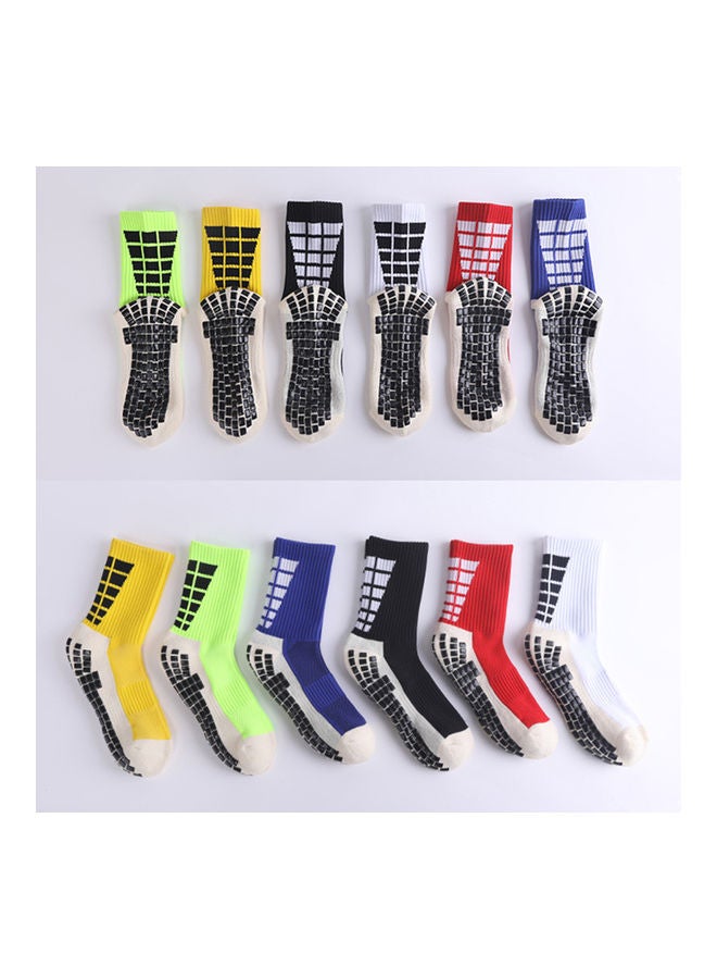 Generic - 6 Pairs Men's Anti Slip Football Socks 22 x 9 x 20cm - Image 1