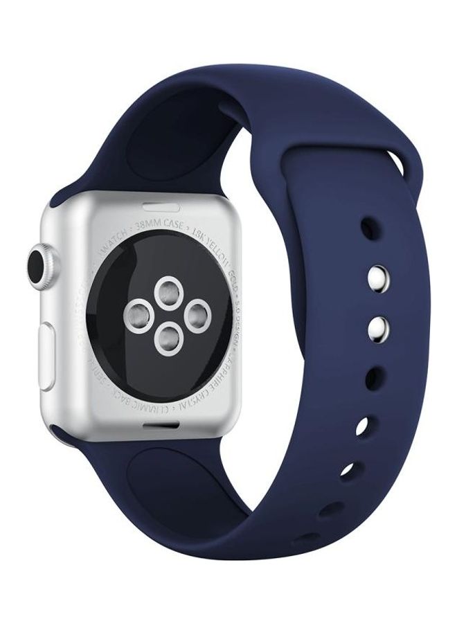 BGM Replacement Band for Apple Watch Series 1/2/3/4/5/6/SE 38/40mm Dark Blue - Image 2