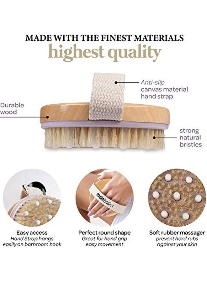 MainBasics Body Brush for Wet or Dry Skin Yellow - Image 2