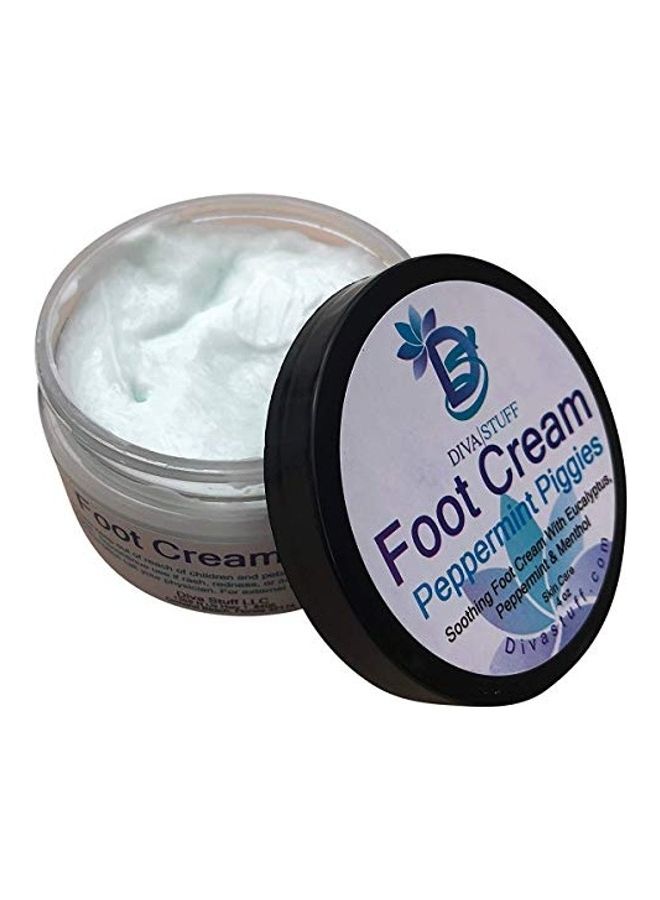 Diva Stuff Peppermint Piggies Soothing Foot Cream White 2x2.2x1.9inch