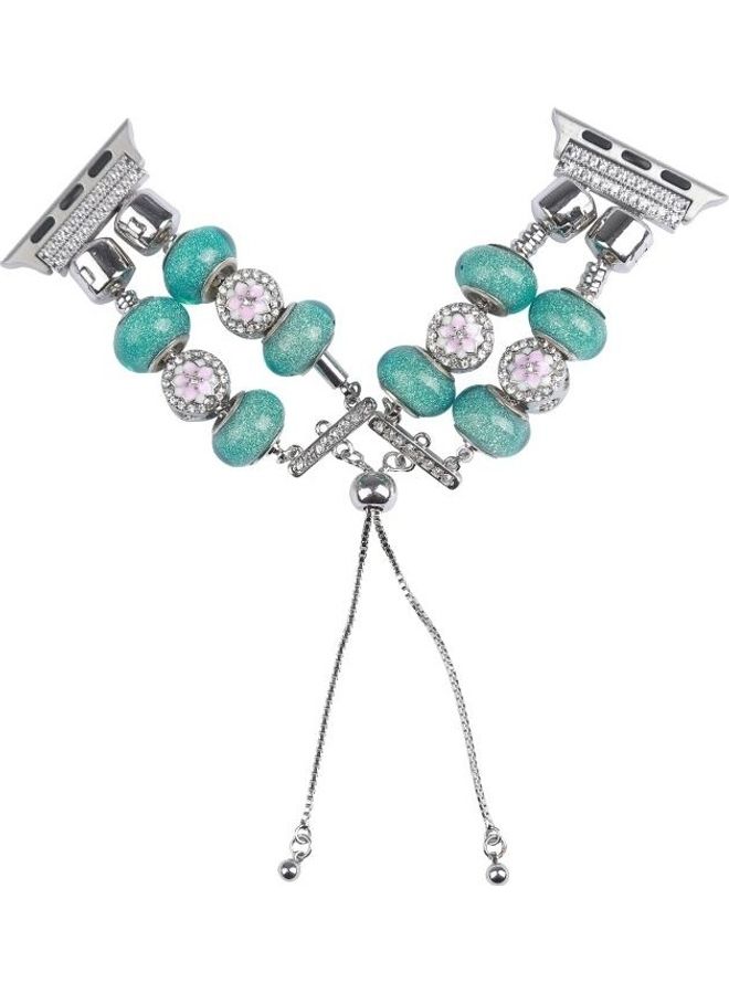 BGM Replacement Band for Apple Watch Series 1/2/3/4/5 38/40mm Blue/Silver - Image 2