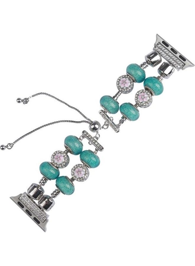 BGM Replacement Band for Apple Watch Series 1/2/3/4/5 38/40mm Blue/Silver - Image 3