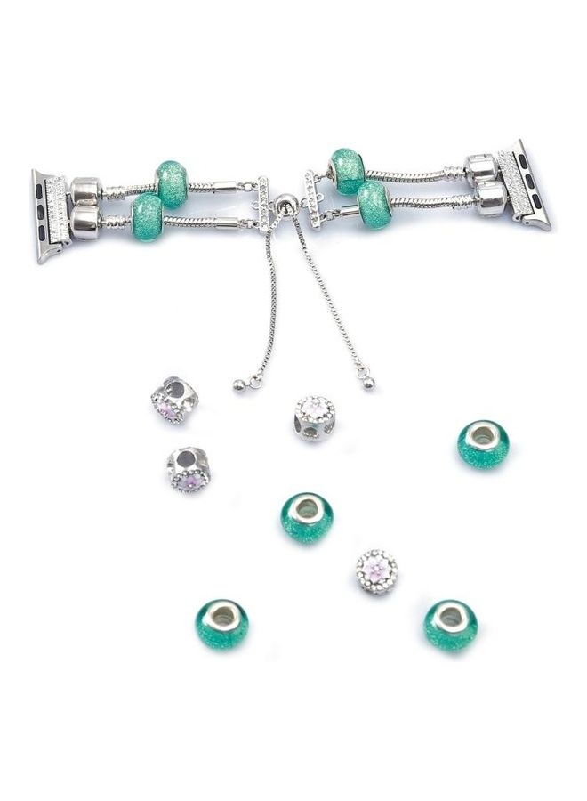 BGM Replacement Band for Apple Watch Series 1/2/3/4/5 38/40mm Blue/Silver - Image 4