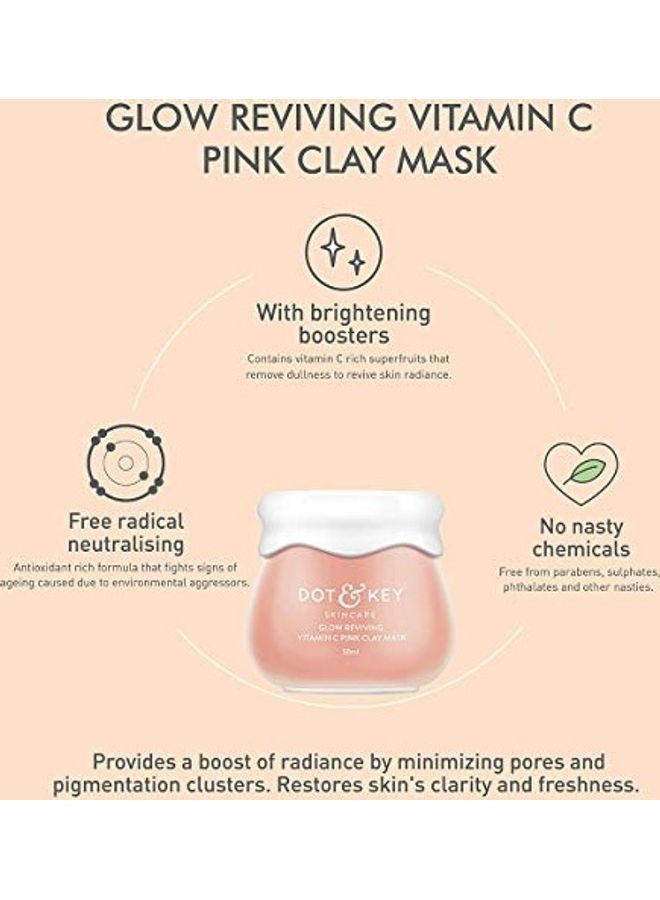 Dot & Key Glow Reviving Vitamin C Pink Clay Mask Pink 2.55905X3.74015X2.55905inch  - Image 4