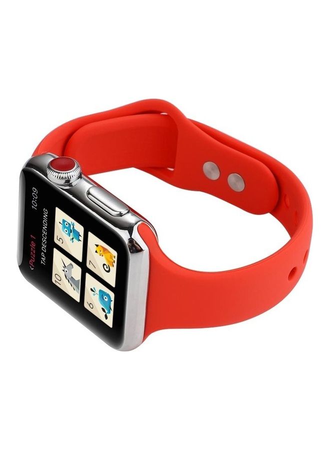 BGM Replacement Band for Apple Watch Series 1/2/3/4/5 42mm Red - Image 5