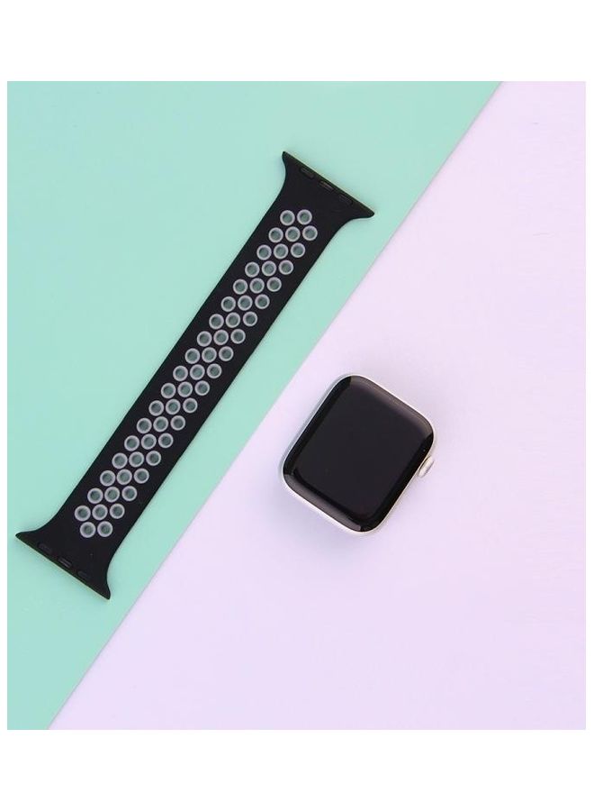 BGM - Replacement Band for Apple Watch Series 1/2/3/4/5/6/SE 42/44mm Black/Grey - Image 1