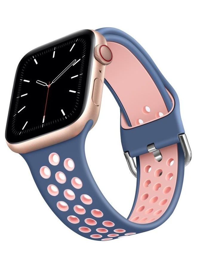 BGM Replacement Watchband for Apple Watch Series 1/2/3/4/5/6/SE 40mm/38mm Blue/Pink - Image 2
