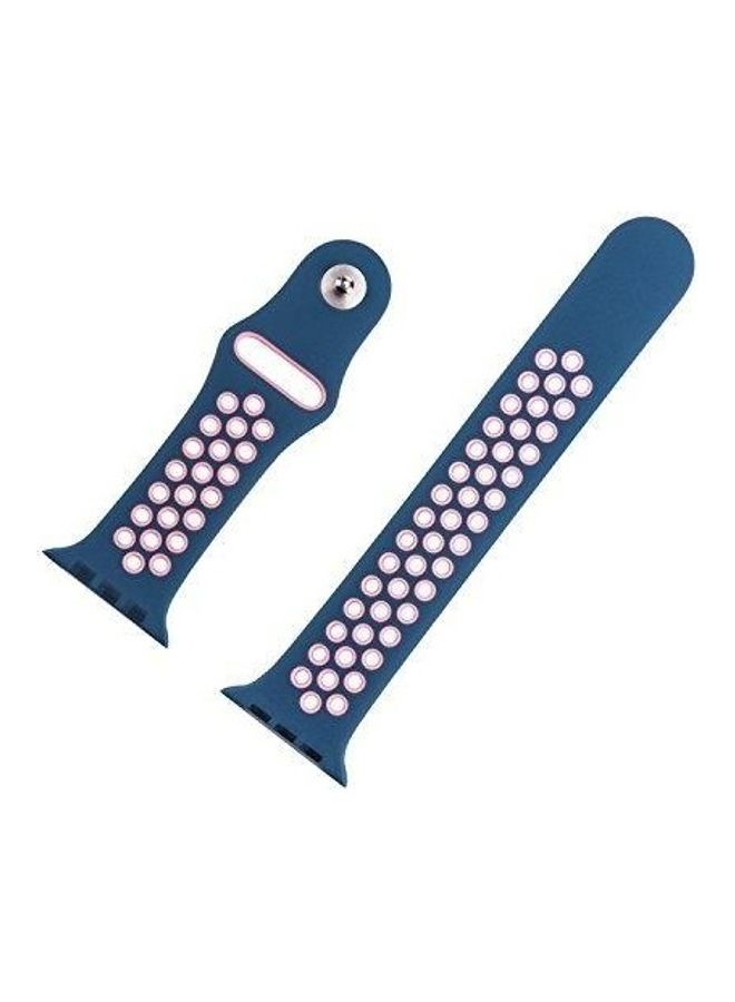 BGM Replacement Watchband for Apple Watch Series 1/2/3/4/5/6/SE 40mm/38mm Blue/Pink - Image 2