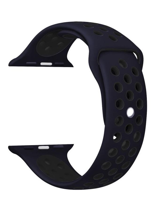 BGM Replacement Band for Apple Watch Series 1/2/3/4/5/6/SE 42/44mm Blue/Black - Image 4