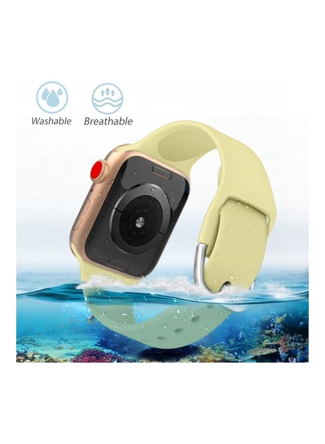 BGM Replacement Band for Apple Watch Series 1/2/3/4/5/6/SE 38/40mm Yellow - Image 4